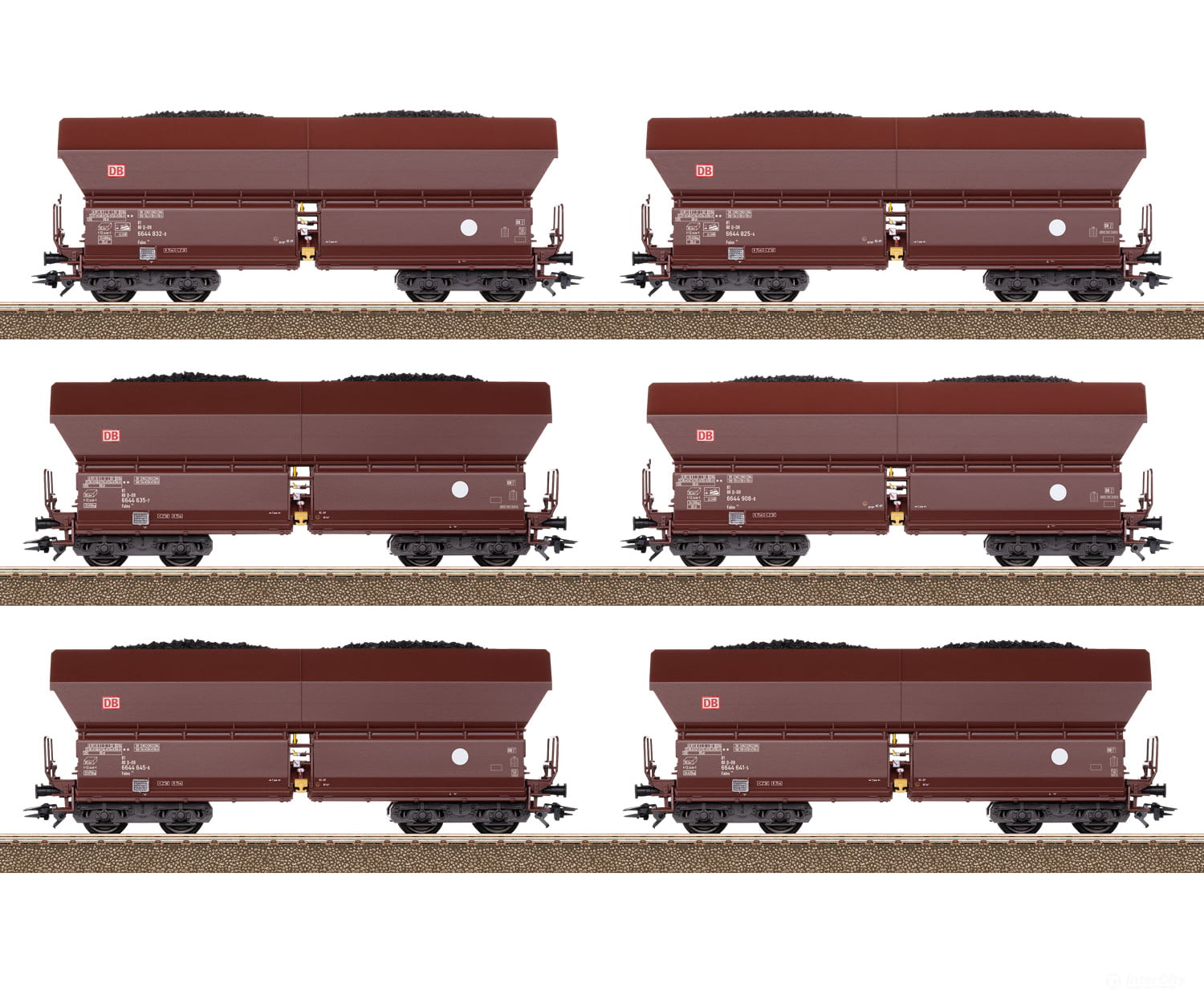 Trix 24182 Ho Db Ag Type Falns 182 Dump Car Set European Freight Cars