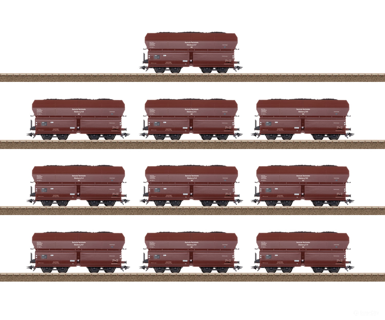 Trix 24266 Ho Drg Type Oot Oldenburg Dump Car Set (1/2025 Profi Club Model) European Freight Cars