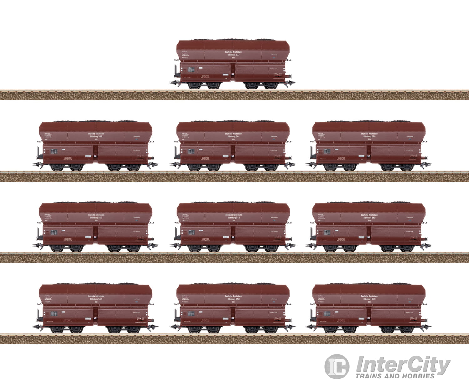 Trix 24266 Ho Drg Type Oot Oldenburg Dump Car Set (1/2025 Profi Club Model) European Freight Cars