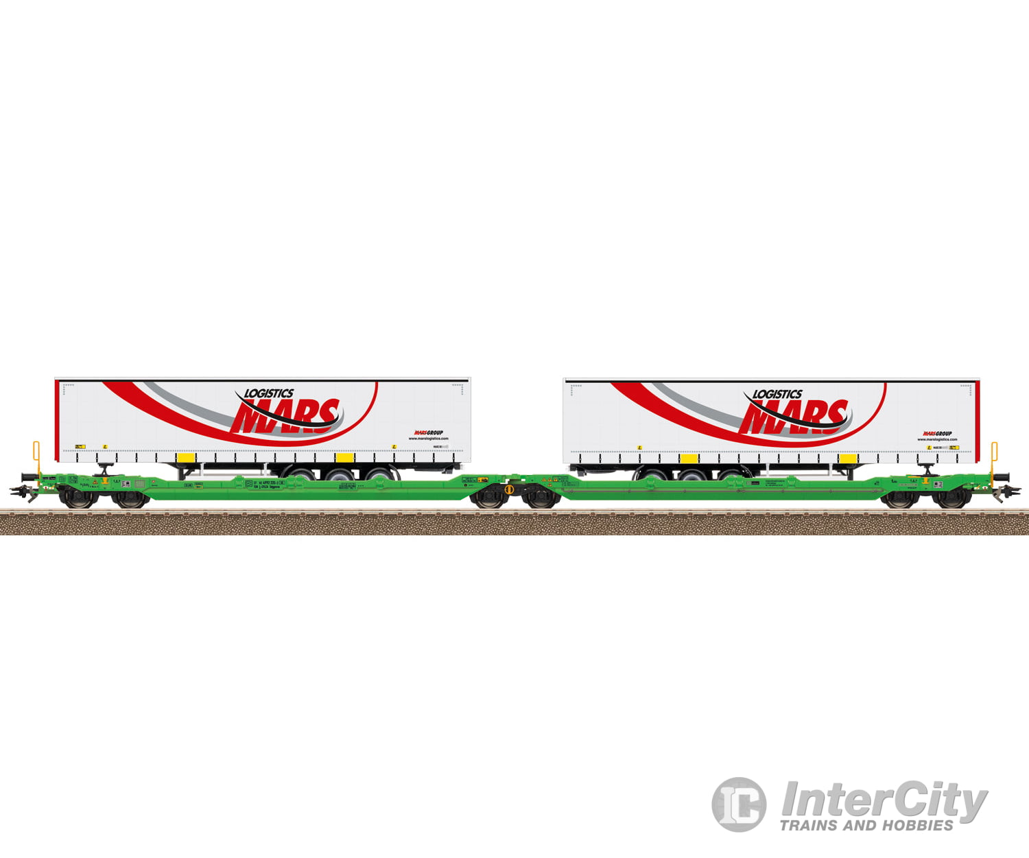 Trix 24473 Ho Cfl Type Sdggmrss Double Pocket Car European Freight Cars