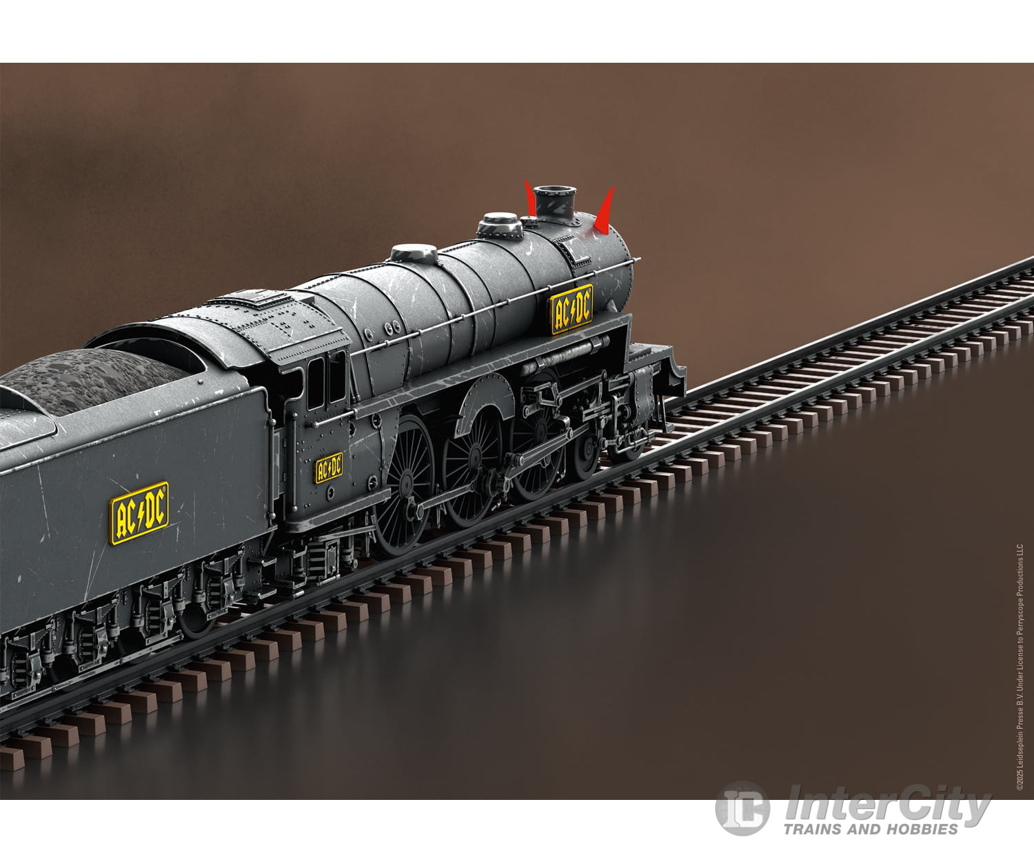 Trix 25492 HO AC/DC ’Black Ice’ Steam Locomotive with a Tender (2-Rail DCC MFX w.Sound) European Locomotives