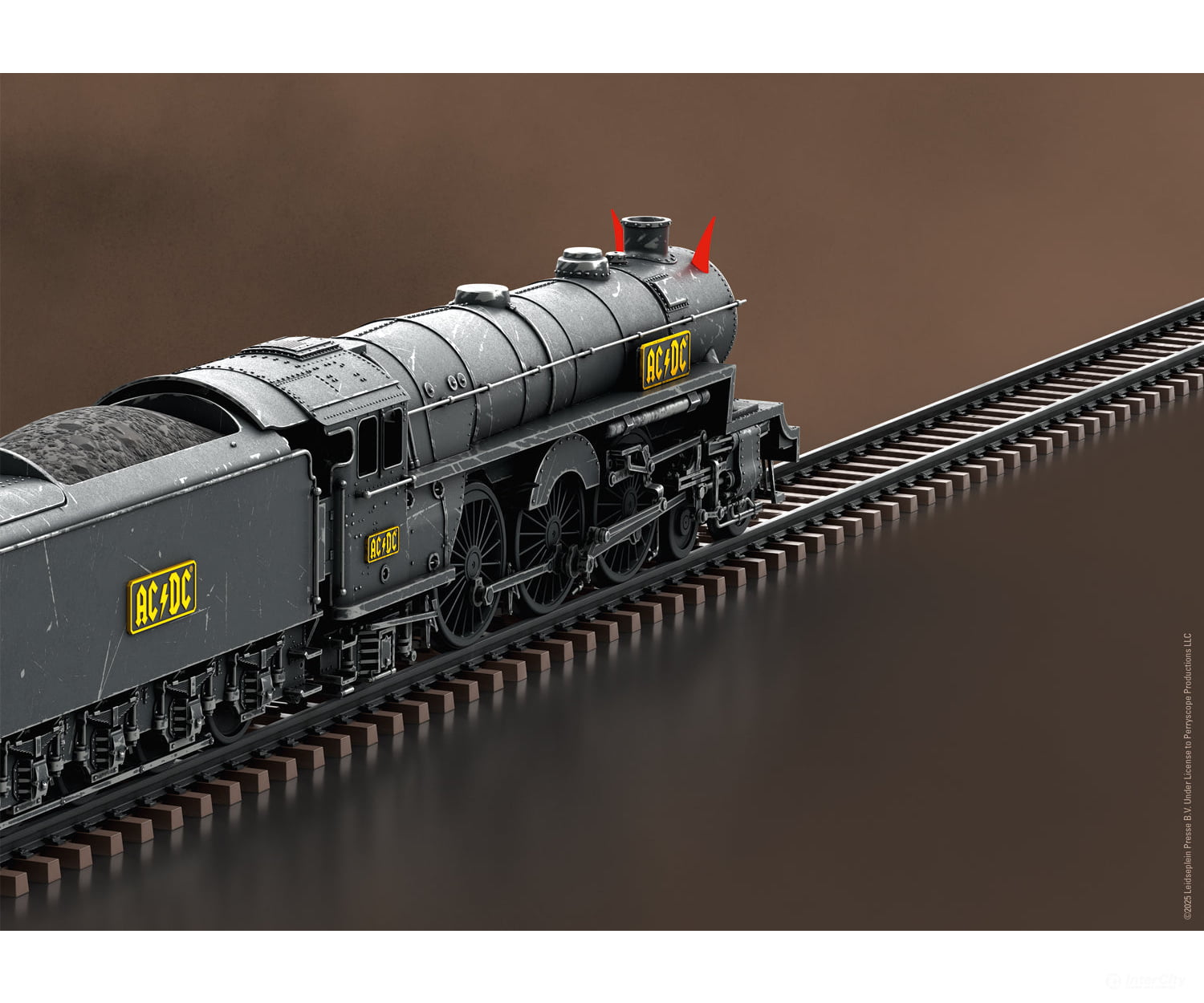 Trix 25492 HO AC/DC ’Black Ice’ Steam Locomotive with a Tender (2-Rail DCC MFX w.Sound) European Locomotives