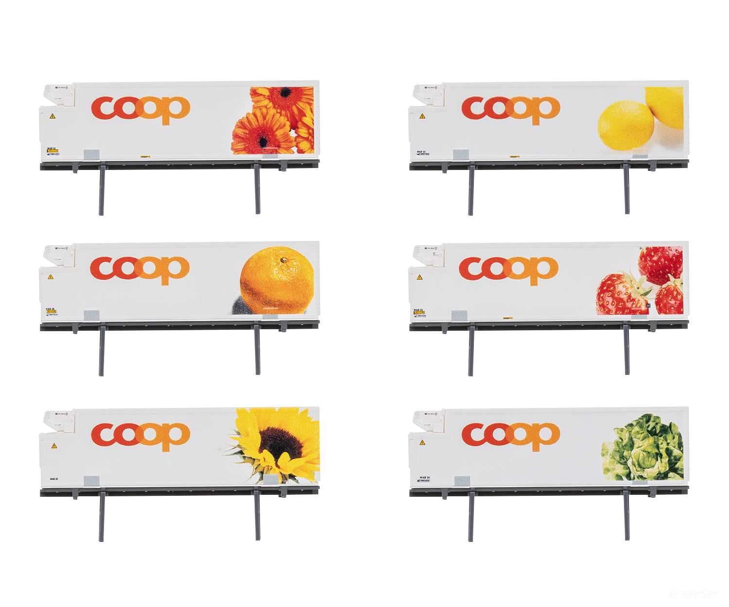 Trix 66583 N Accessory Set Of Refrigerated Containers Freight Loads &