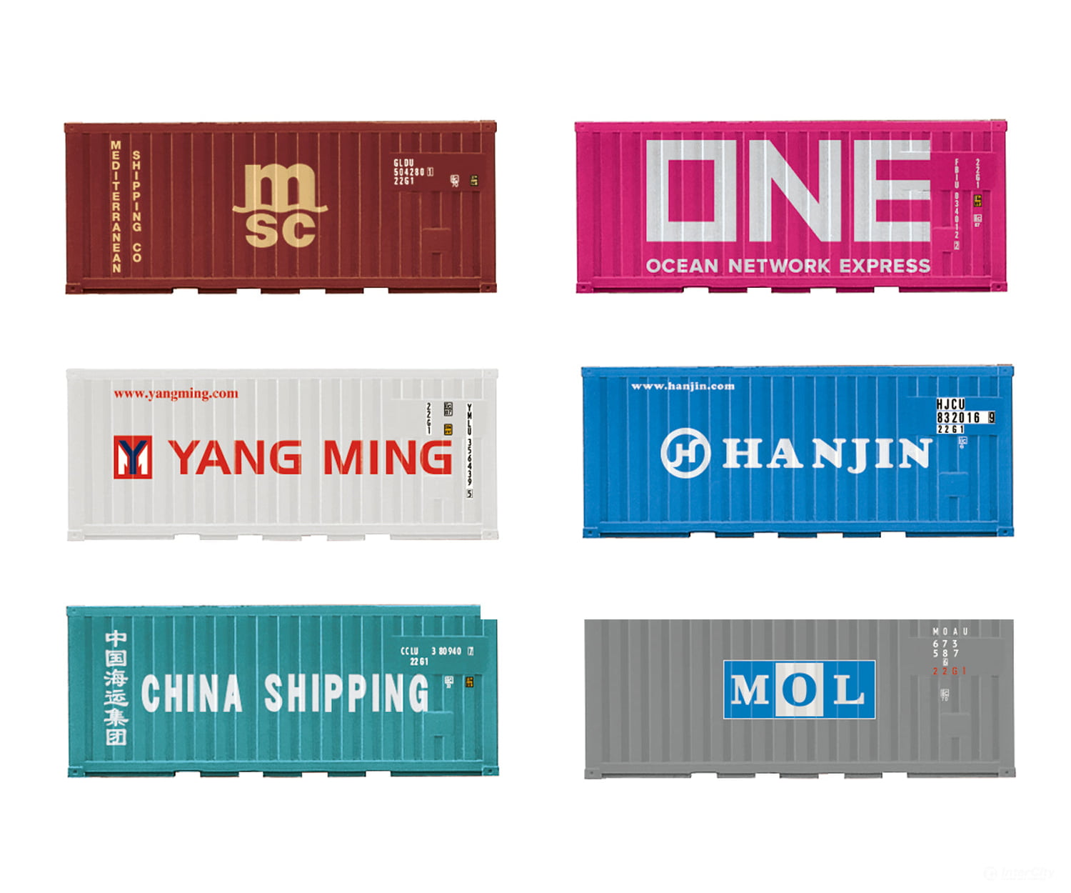 Trix 66589 N ’Container 20 ft’ Accessory Set European Freight Cars