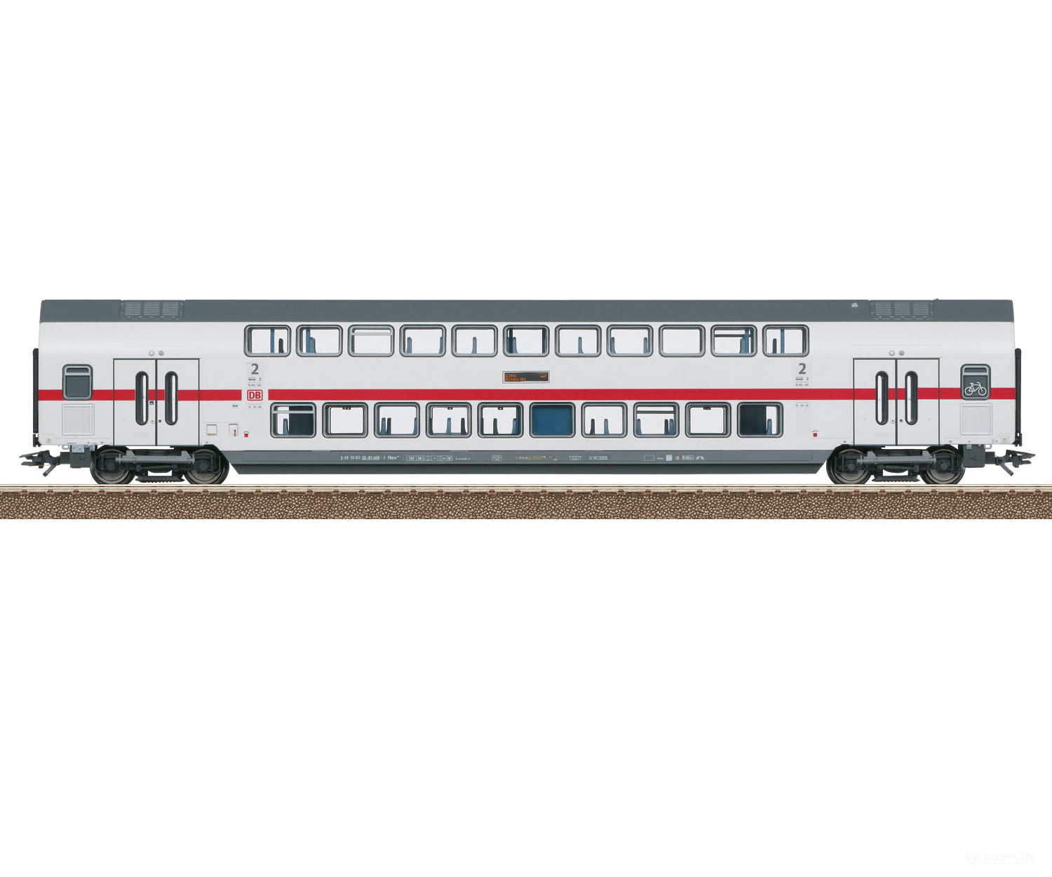 Trix 23257 IC2 Type DBpza 682.2 Bi-Level Intermediate Car, 2nd Class - Default Title (IC-TRIX-23257)