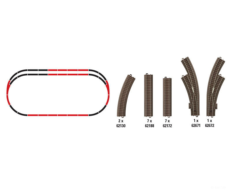 Trix 629023 C Track C3 Extension Set Track & Turnouts