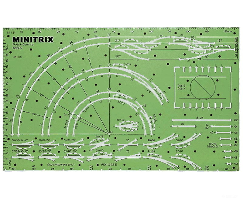 Trix 66600 Minitrix Track Planning Stencil - Default Title (IC-TRIX-66600)