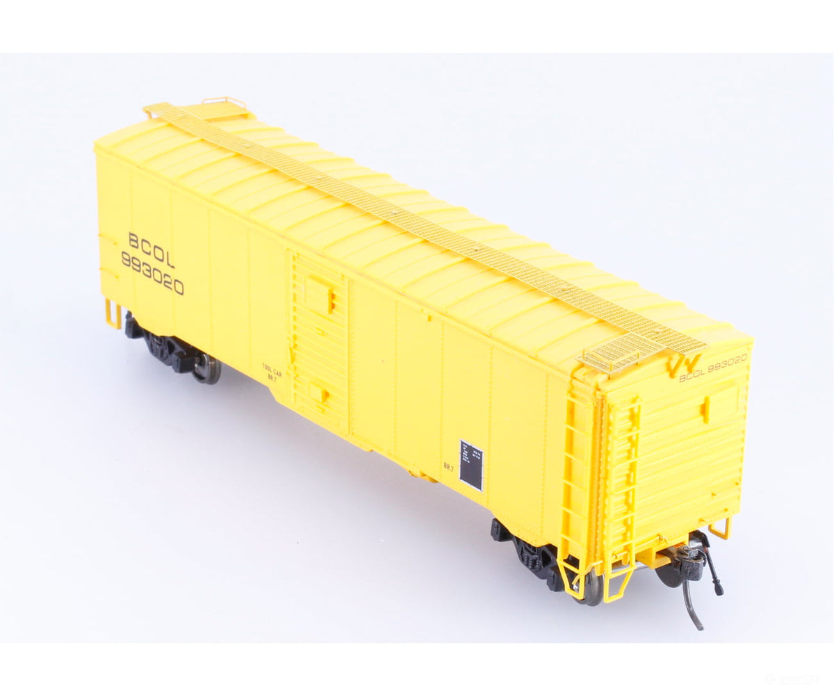 True Line Trains TLT300733 HO 40’ Mini Box Car British Columbia Railway (BCOL) 993020 - Freight Cars