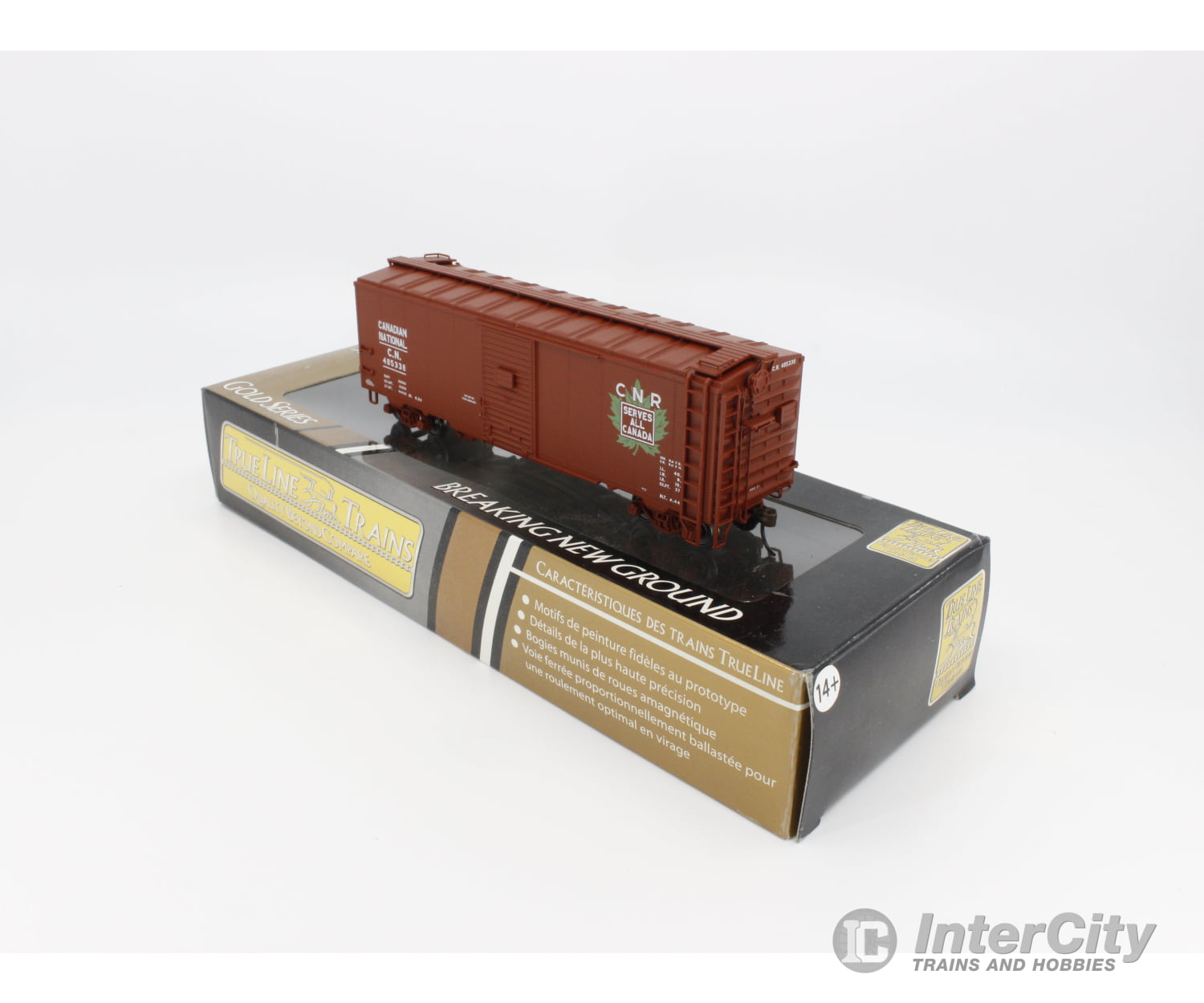 Trueline Trains 300032 Ho Boxcar Freight Canadian National (Cn) 485338 Cars