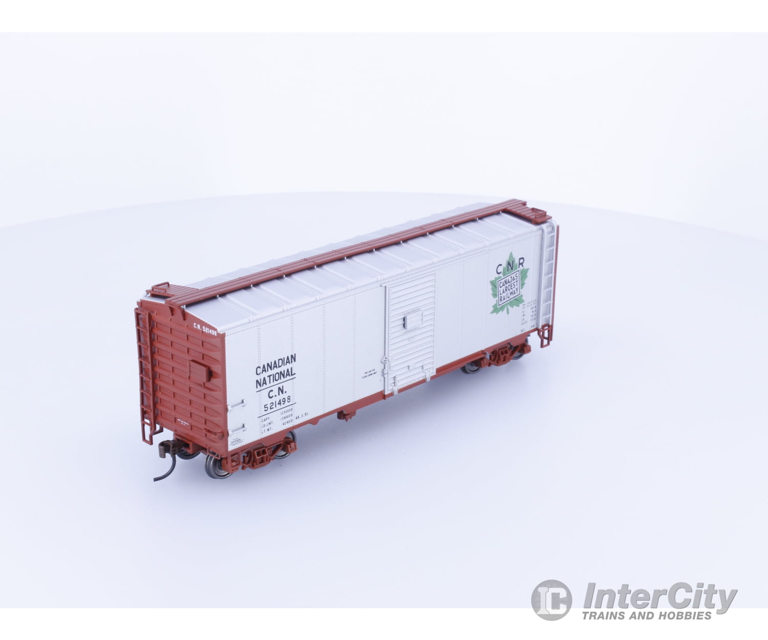 Trueline Trains 300034 HO 40’ Steel Boxcar Canadian National (CN) 521498 Freight Cars