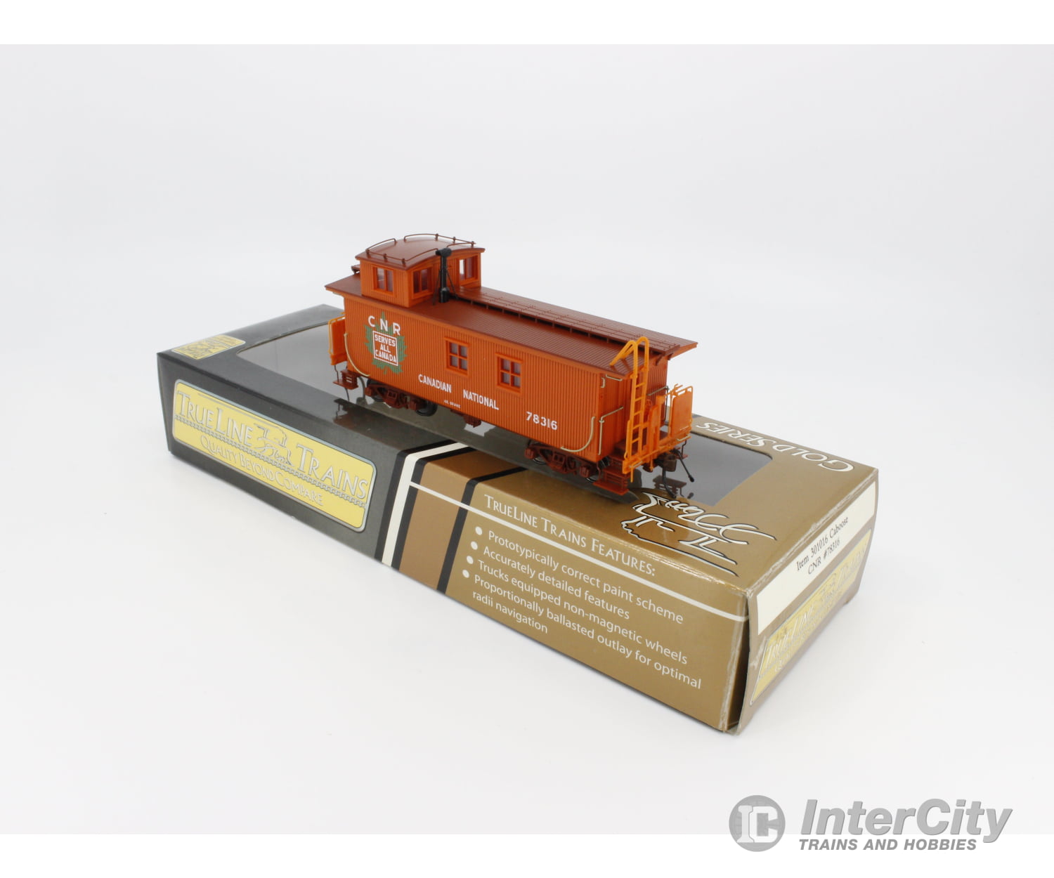 Trueline Trains 301016 Ho Caboose Freight Car Canadian National (Cn) 78316 Cars