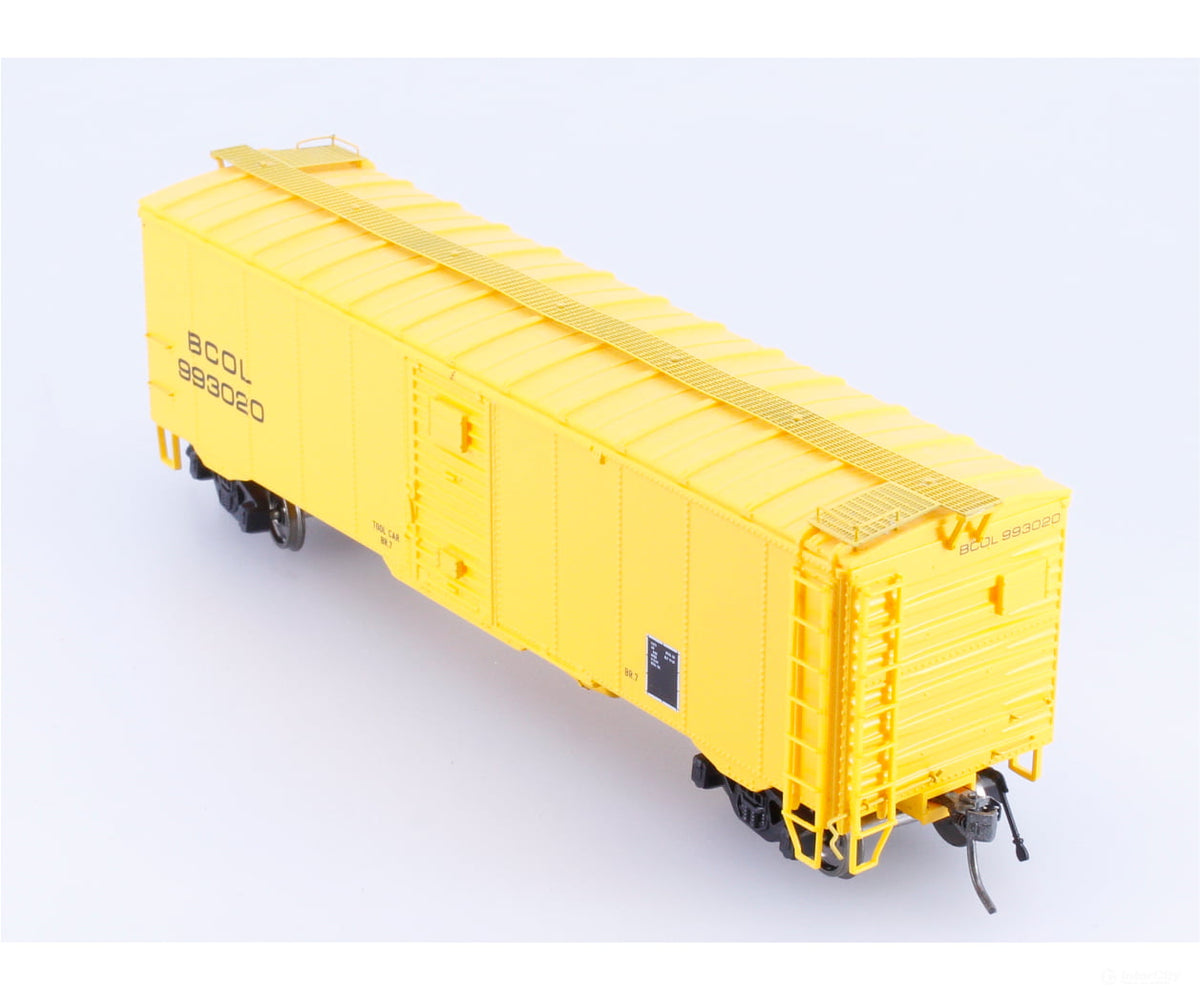 TrueLine Trains TLT300733 HO Mini Box Car w/ Lumber Door Tool Car 1929 BC Rail (BCOL) 993020 - Freight Cars
