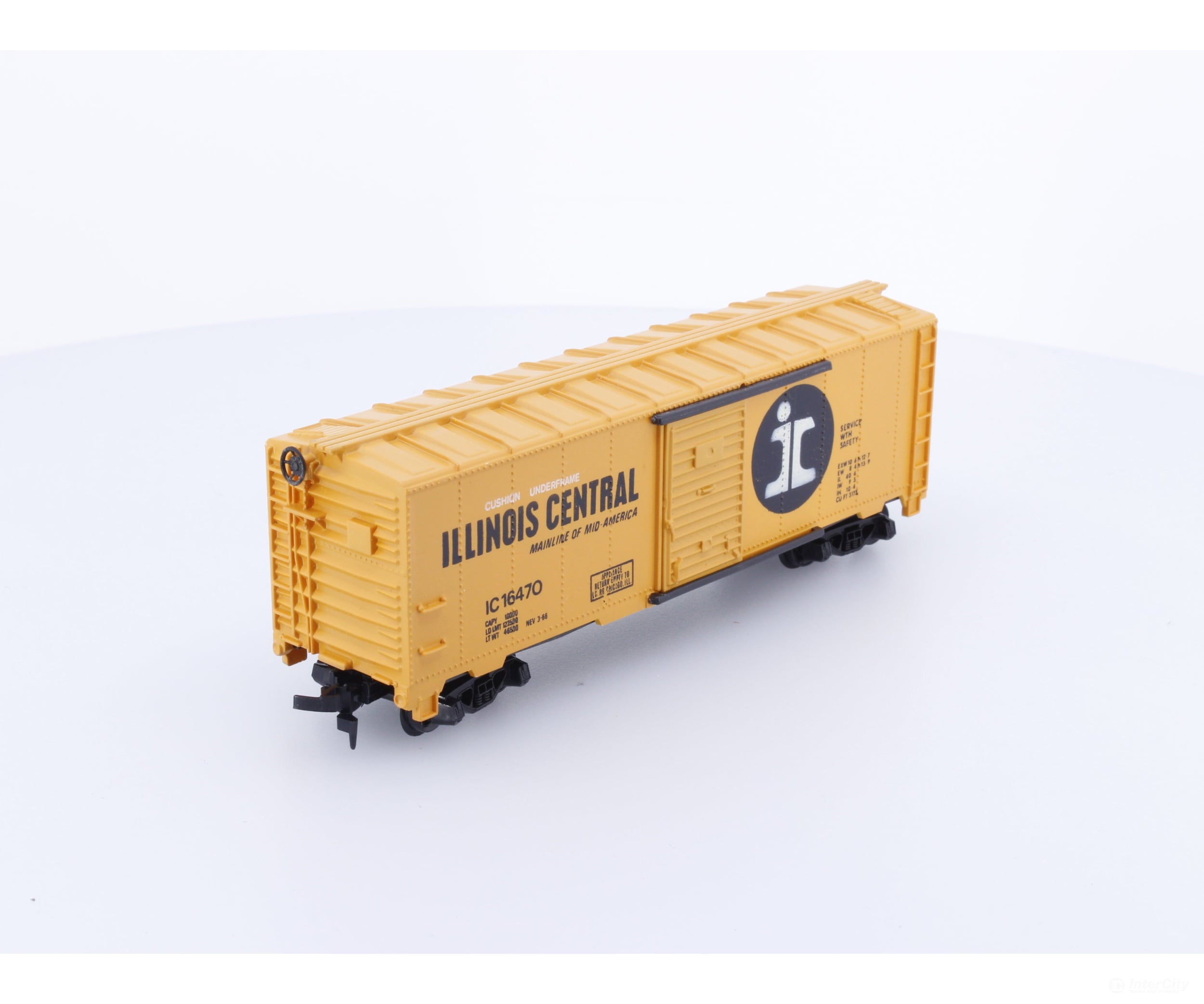 Tyco 311B HO 40’ Box Car Illinois Central (IC) 16470 Freight Cars
