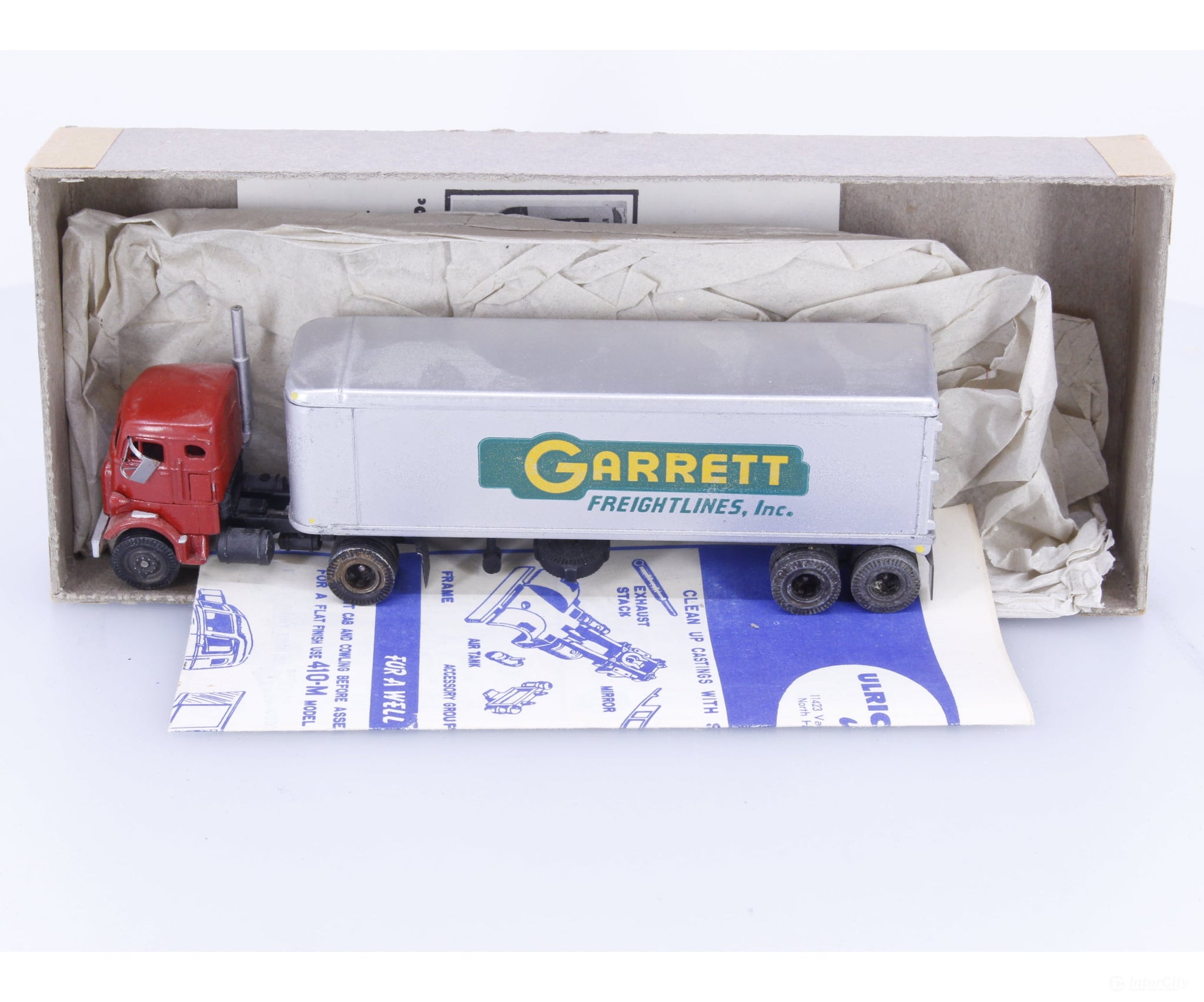 Ulrich UL508 HO Die Cast Garrett Freightlines Tractor Trailer - Vehicles
