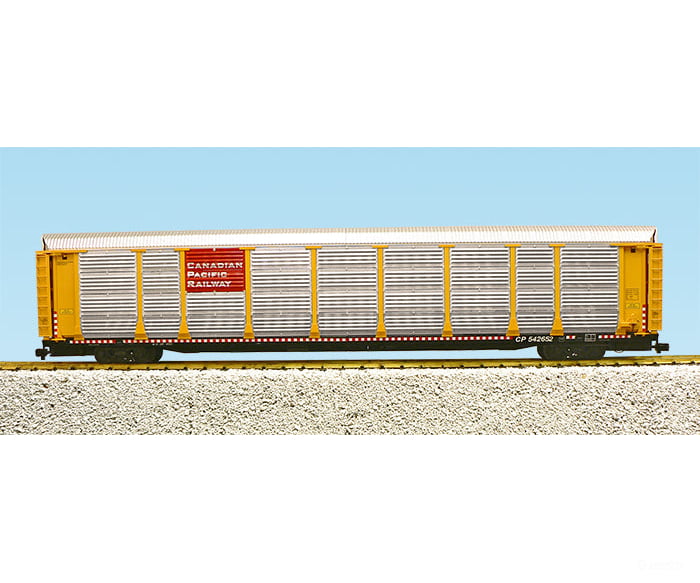 USA Trains R17181 G Canadian Pacific Bi-level Auto Carrier Yellow/black - Freight Cars