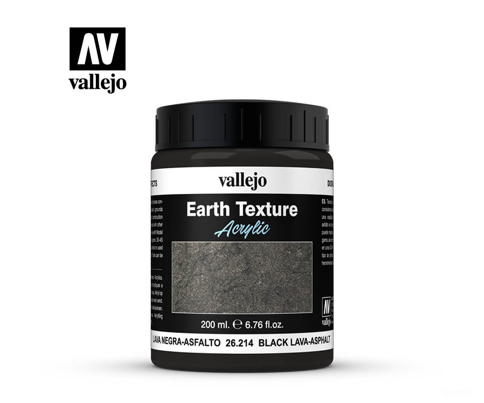 Vallejo 26214 Earth Texture: Black Lava Asphalt Other Scenery