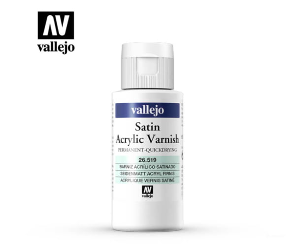 Vallejo 26519 Permanent Acrylic Varnish - Satin 60 Ml Paint