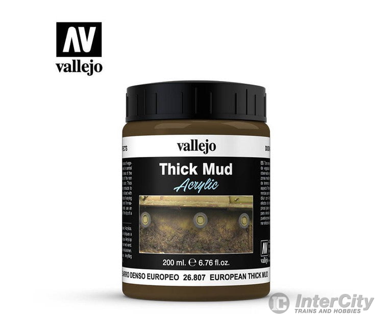 Vallejo 26807 European Thick Mud Model 200Ml Paint Kit Other Scenery