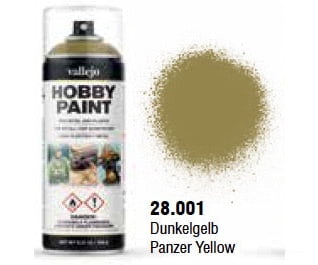 Vallejo 28.001 Panzer Yellow Aerosol 400ml ww2 Afv Color Primer - Default Title (CH-940-28001)