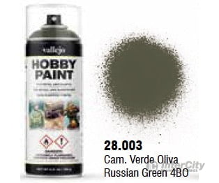 Vallejo 28.003 Russian Green 4bo - Aerosol 400ml ww2 Afv Color Primer - Default Title (CH-940-28003)