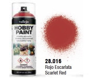 Vallejo 28.016 Scarlet Red Aerosol 400ml Color Primer - Default Title (CH-940-28016)