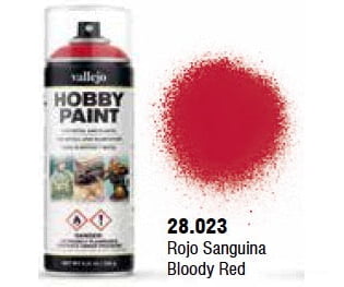 Vallejo 28.023 Bloody Red Aerosol 400ml Color Primer - Default Title (CH-940-28023)