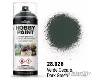 Vallejo 28.026 Dark Green Aerosol 400ml Color Primer - Default Title (CH-940-28026)