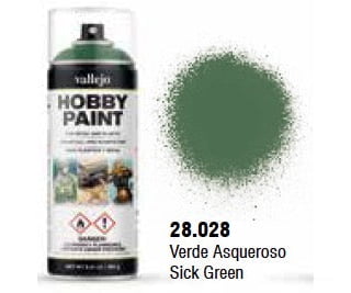 Vallejo 28.028 Sick Green Aerosol 400ml Color Primer - Default Title (CH-940-28028)