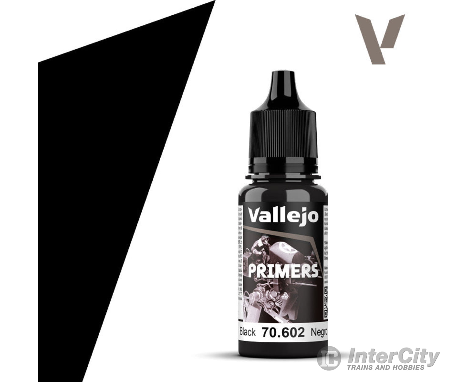 Vallejo 70.602 Black Primer - Acrylic Polyurethane 17ml - Default Title (CH-940-70602)