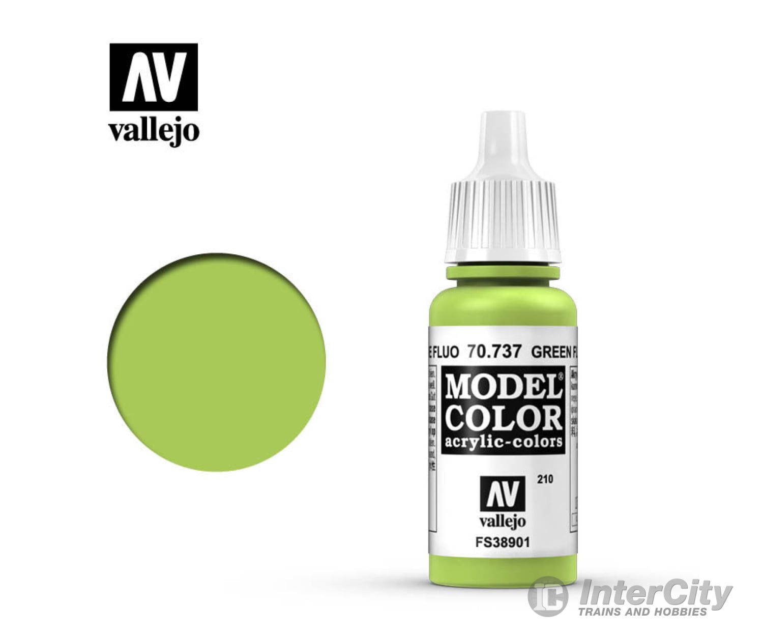 Vallejo 70.737 Model Color Green Fluorescent 17ml - Default Title (CH-940-70737)