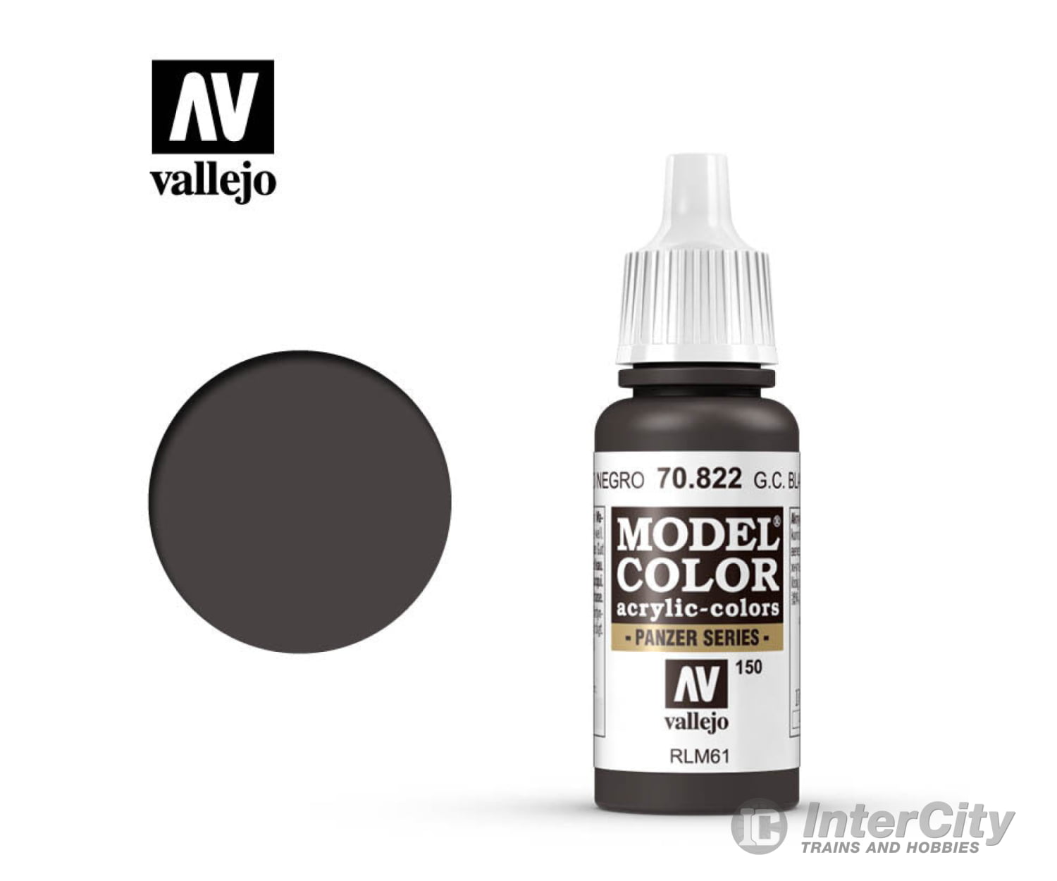 Vallejo 70.822 Model Color German Camouflage Black Brown RLM61 17ml - Default Title (CH-940-70822)