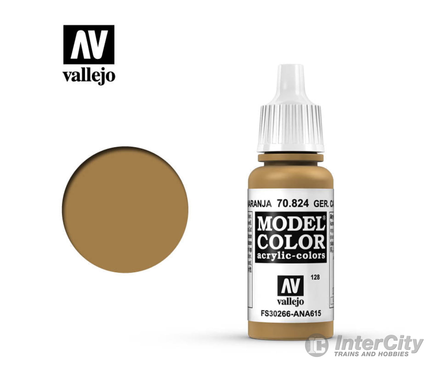 Vallejo 70.824 Model Color German Camouflage Orange Ochre FS30266 ana615 17ml - Default Title (CH-940-70824)