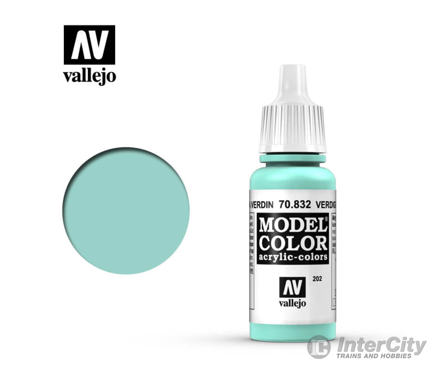 Vallejo 70.832 Model Color Verdigris Glaze 17ml - Default Title (CH-940-70832)