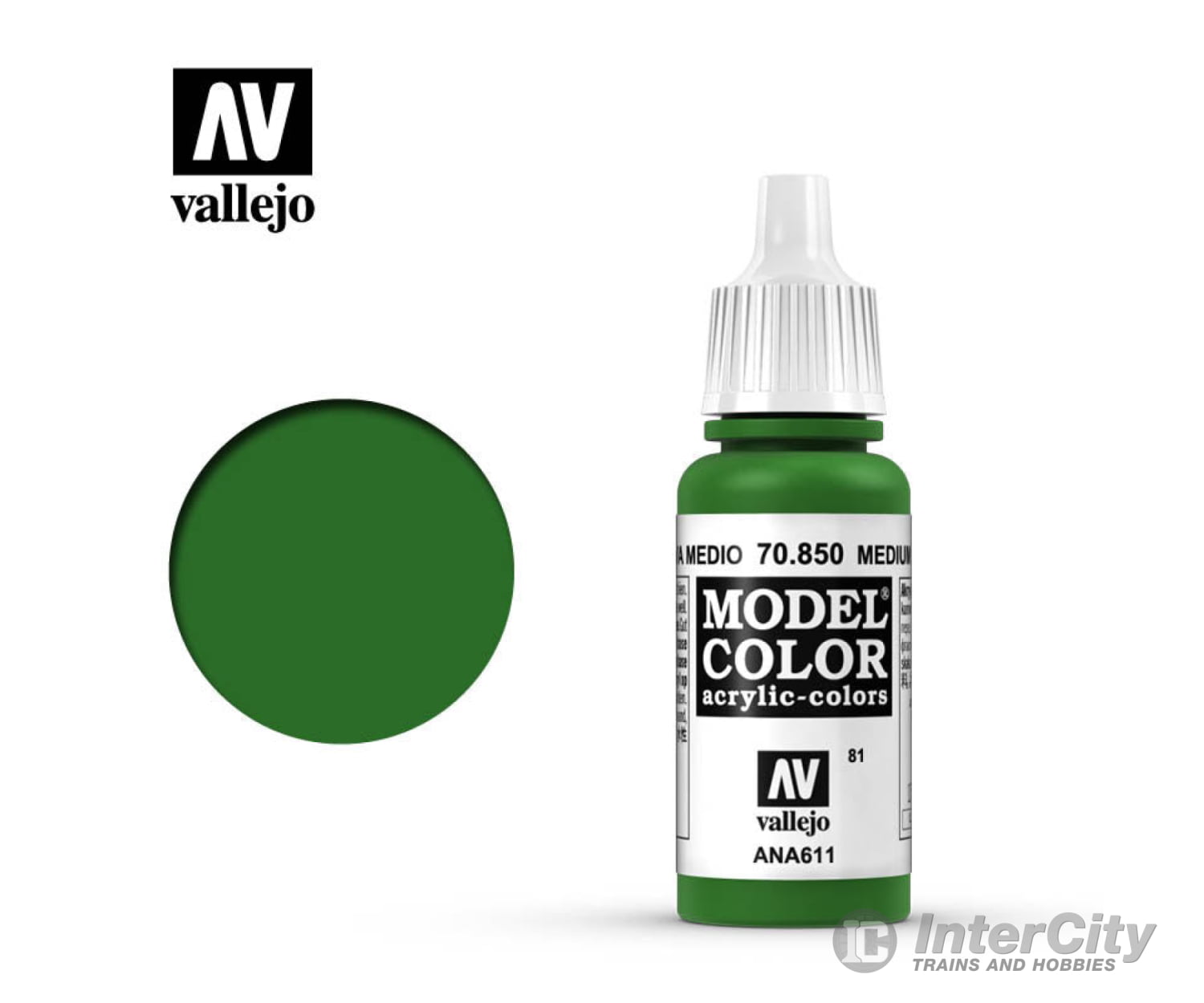 Vallejo 70.850 Model Color Medium Olive ana611 17ml - Default Title (CH-940-70850)