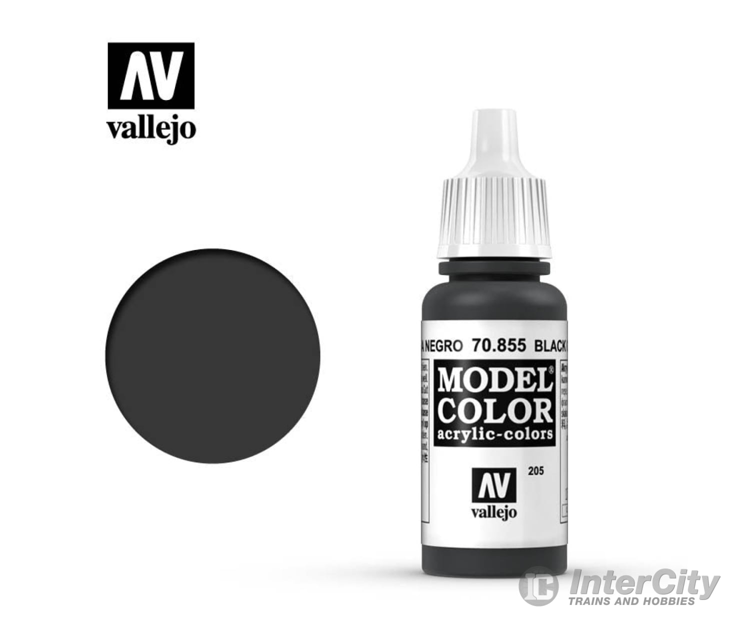 Vallejo 70.855 Model Color Black Glaze 17ml - Default Title (CH-940-70855)