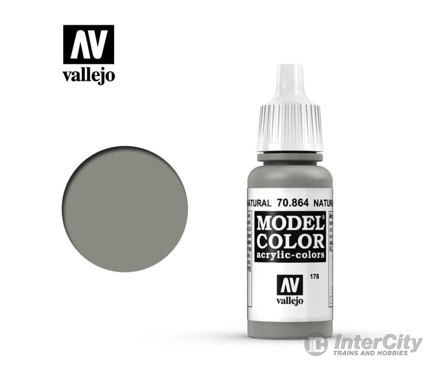 Vallejo 70.864 Model Color Natural Steel Metallic 17ml - Default Title (CH-940-70864)