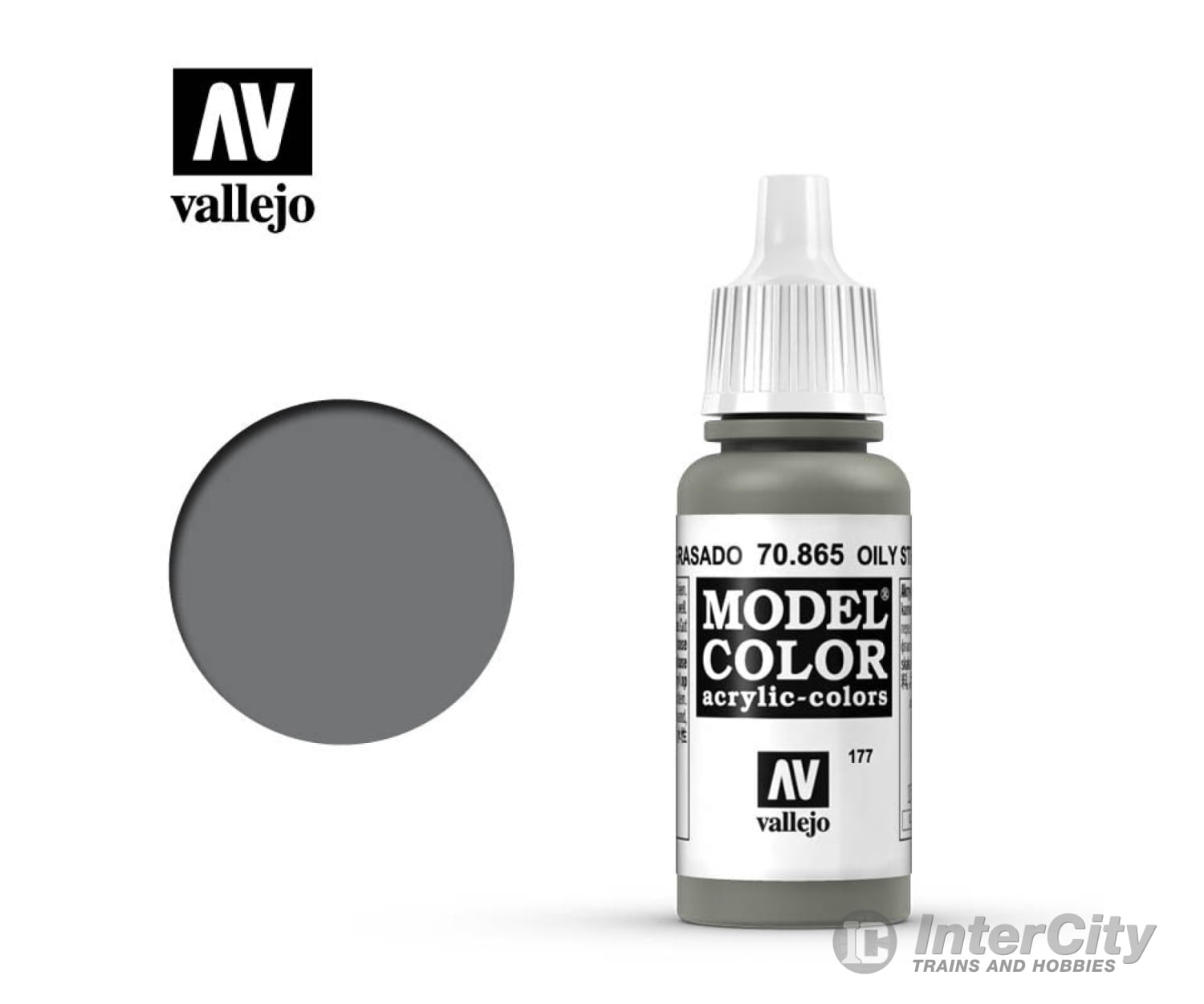 Vallejo 70.865 Model Color Oily Steel Metallic 17ml - Default Title (CH-940-70865)