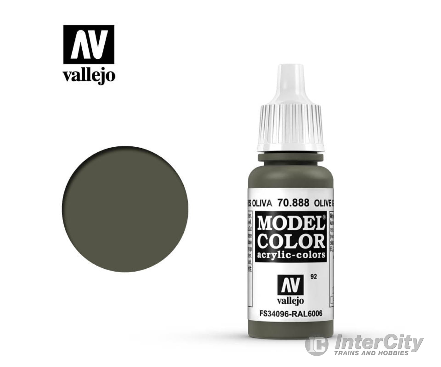 Vallejo 70.888 Model Color Olive Grey FS34096 RAL6006 17ml - Default Title (CH-940-70888)