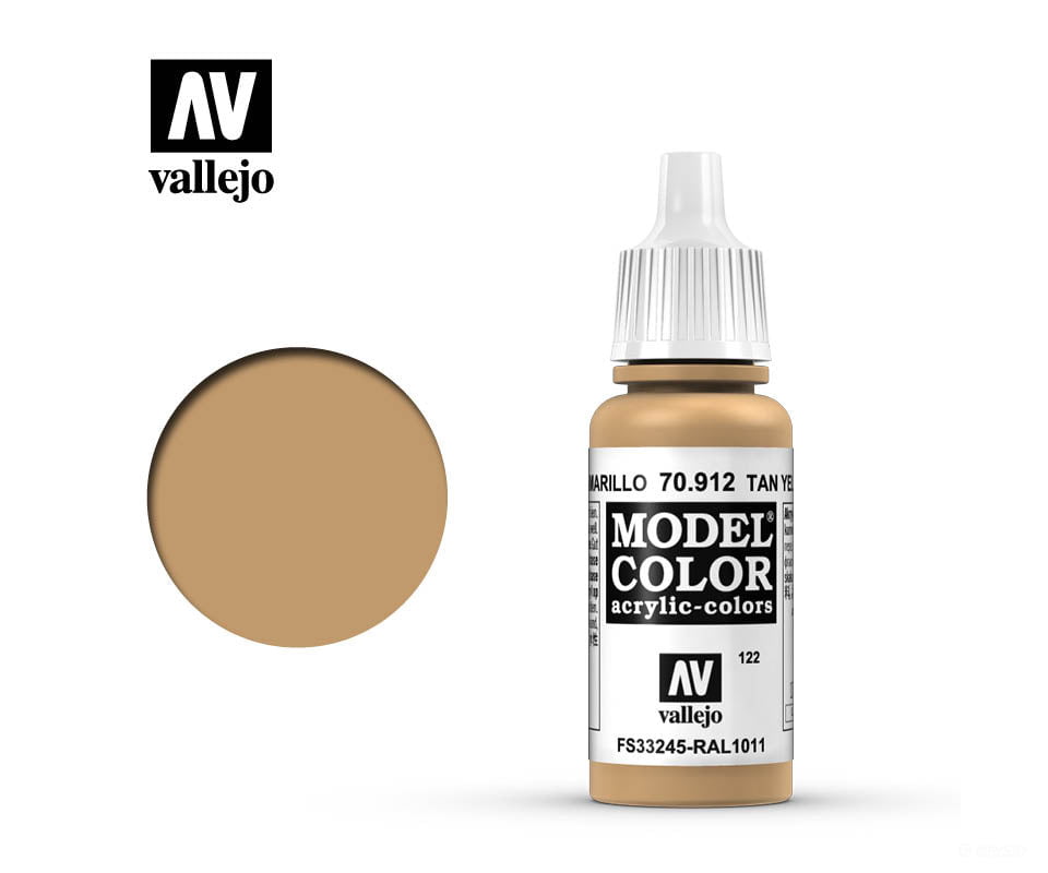 Vallejo 70.912 Model Color Tan Yellow FS33245 RAL1011 17ml - Default Title (CH-940-70912)