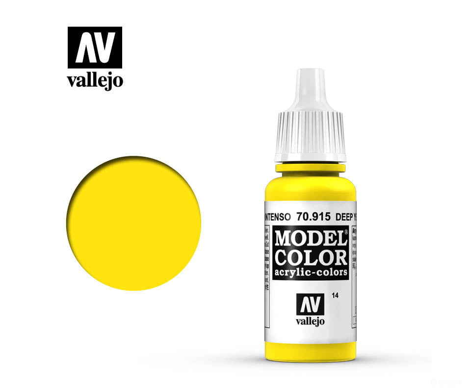 Vallejo 70.915 Model Color Deep Yellow 17ml - Default Title (CH-940-70915)