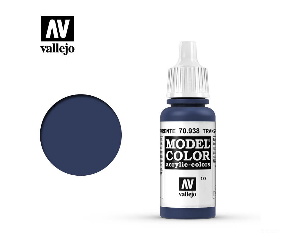 Vallejo 70.938 Model Color Transparent Blue 17ml - Default Title (CH-940-70938)
