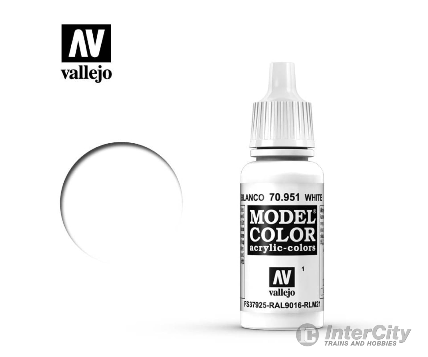 Vallejo 70.951 Model Color White FS37925-ral9016-RLM21 17ml - Default Title (CH-940-70951)