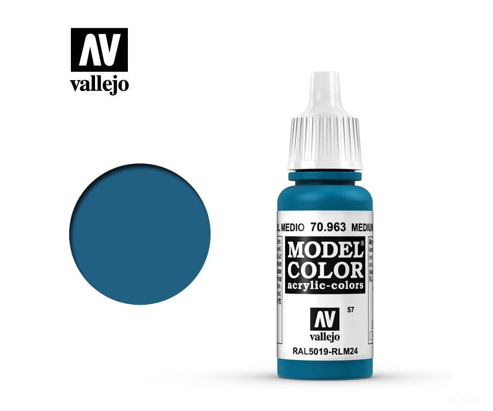 Vallejo 70.963 Model Color Medium Blue RAL5019-RLM24 17ml - Default Title (CH-940-70963)