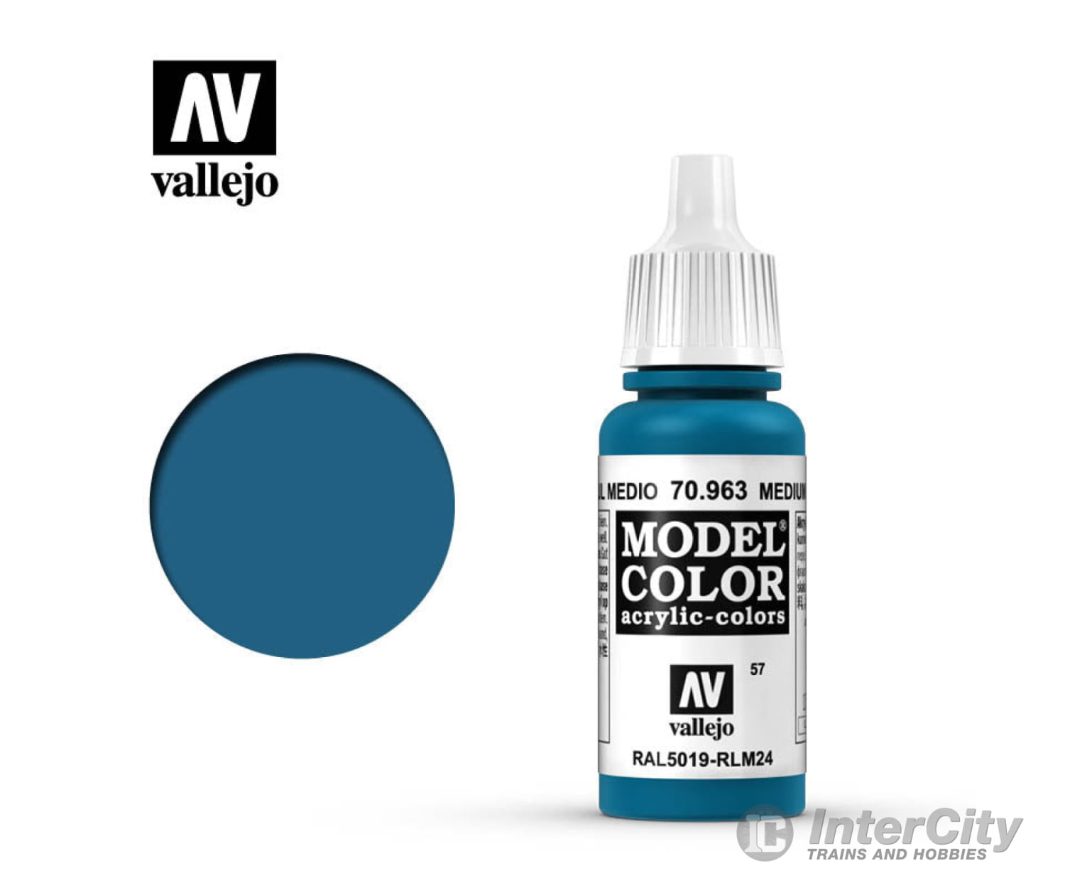 Vallejo 70.963 Model Color Medium Blue RAL5019-RLM24 17ml - Default Title (CH-940-70963)