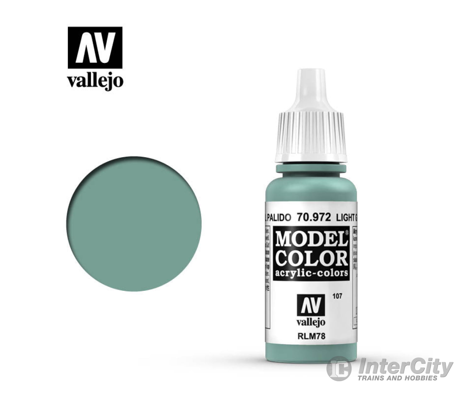 Vallejo 70.972 Model Color Light Green Blue RLM78 17ml - Default Title (CH-940-70972)