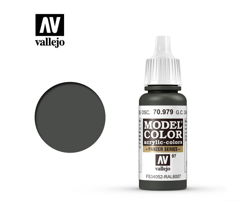 Vallejo 70.979 Model Color German Camouflage Dark Green FS34052 RAL6007 17ml - Default Title (CH-940-70979)