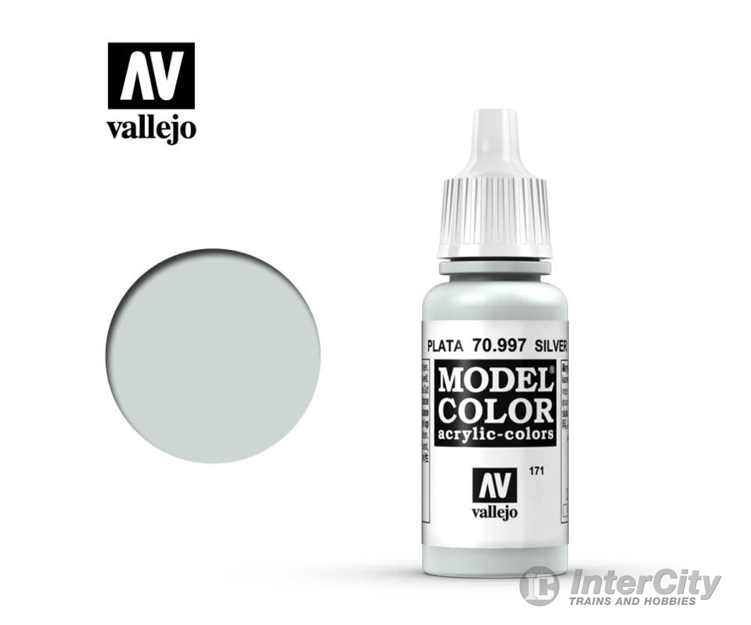 Vallejo 70.997 Model Color Metallic Silver 17ml - Default Title (CH-940-70997)