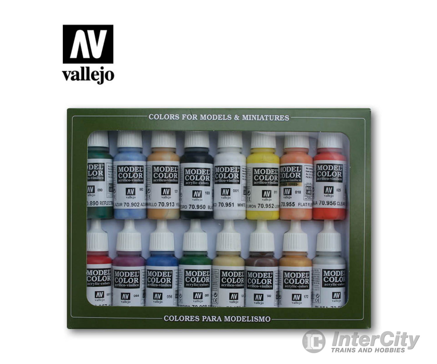 Vallejo 70140 Av70140 Model Colour Basic Colors Usa 16 Acrylic Paint Set