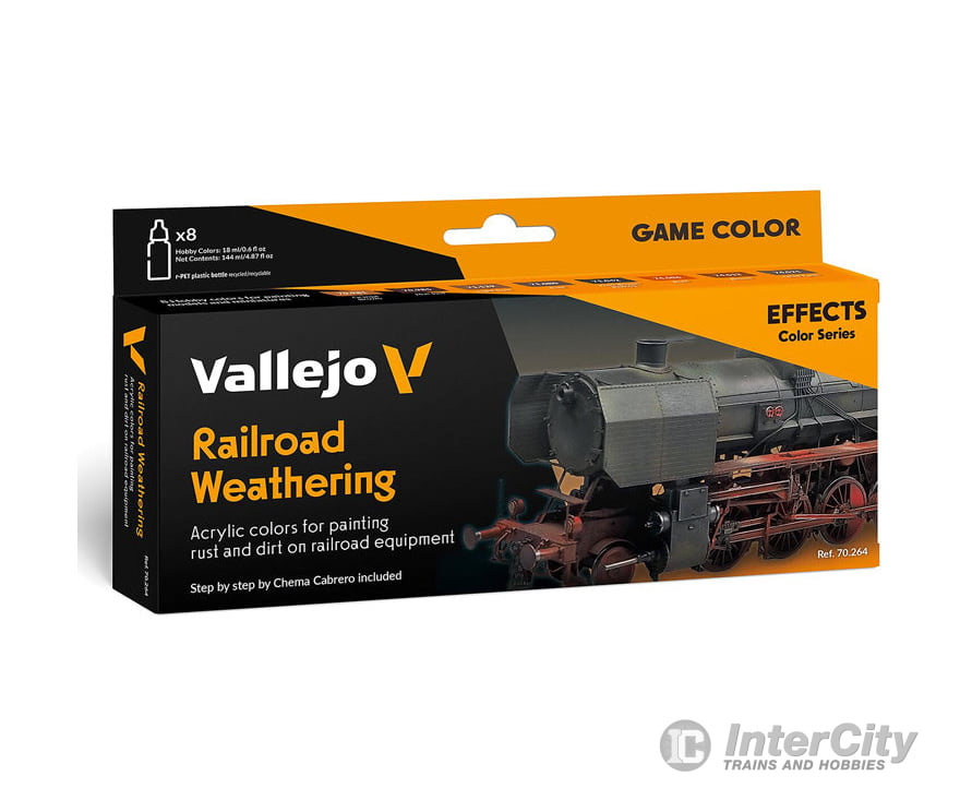 Vallejo 70264 70.264 Railroad Weathering Paint Set Paint