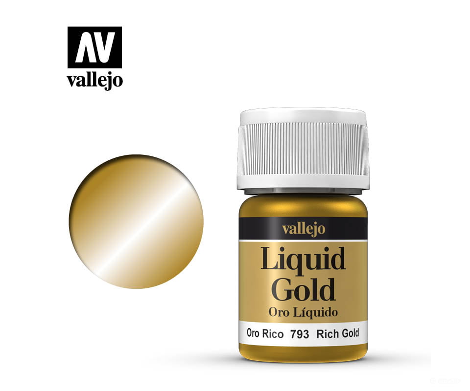 Vallejo 70793 Acrylicos - Liquid Metal 35Ml Rich Gold Paint